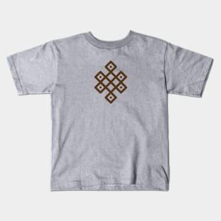 Tibetan Endless Knot - Brown Kids T-Shirt